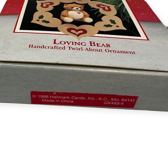 Hallmark Handcrafted Twirl-About Ornament Loving Bear 1988 QX493-4 - Picture 4 of 11